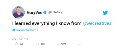 garyvee tweet about marketing wecreatives